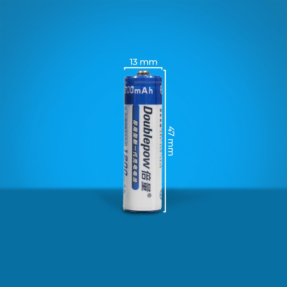 Doublepow Baterai AA Rechargeable Ni-MH 1200mAh 1.2V 1 PCS Isi Ulang Button Top untuk Remote TV AC Mainan Kamera Jam Elektronik Baterai A2 Bisa Dicas Tahan Pakai Bebas Merkuri Perlindungan Arus Pendek - Gambar 7