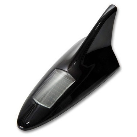 VigoAcme Lampu Hias Mobil Sirip Hiu Warning Light Solar Energy 8 LED FZWJSD Lampu Warning Mobil LED RGB Tenaga Surya Desain Shark Fin Otomatis Menyala dengan Tombol ON OFF Aksesoris Eksterior Mobil Mudah Dipasang Tanpa Bor - Gambar 2