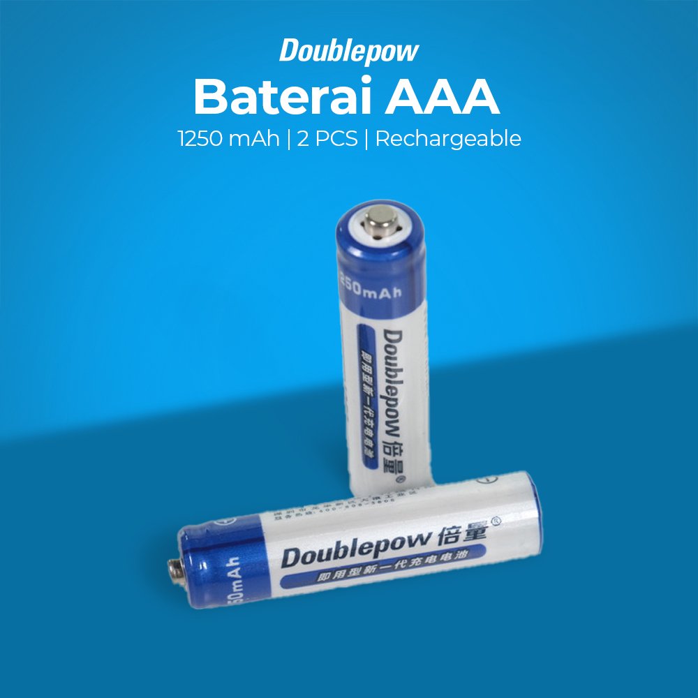 Doublepow Baterai AAA Rechargeable Ni-MH 1250mAh 1.2V 1 PCS Isi Ulang Button Top untuk Remote TV AC Mainan Jam Kamera dan Perangkat Elektronik Bisa Dicas Bebas Merkuri Perlindungan Arus Pendek - Gambar 8
