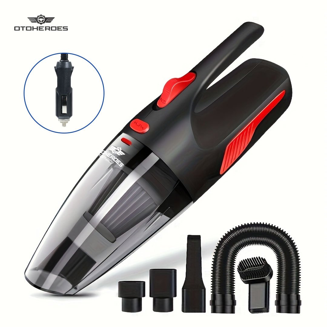 OTOHEROES Vacuum Cleaner Mobil 12V 120W APY2001-2XCQ Penyedot Debu Portable High Power dengan HEPA Filter Washable, 5 Nozzle, Cigarette Plug untuk Membersihkan Debu, Pasir, Remah Makanan dan Bulu Hewan - Gambar 8