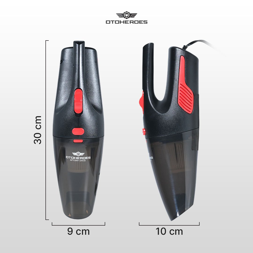 OTOHEROES Vacuum Cleaner Mobil 12V 120W APY2001-2XCQ Penyedot Debu Portable High Power dengan HEPA Filter Washable, 5 Nozzle, Cigarette Plug untuk Membersihkan Debu, Pasir, Remah Makanan dan Bulu Hewan - Gambar 9