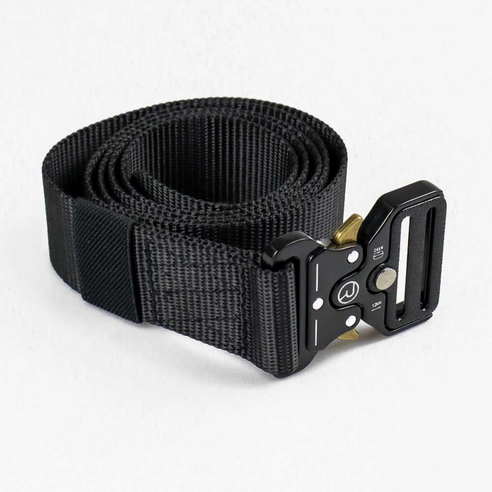 Rhodey Tali Ikat Pinggang Canvas Tactical Military Fast Unlock MU055 Panjang 1.2M–125cm Sabuk Pria Kuat & Tahan Lama Gesper Cepat Lepas Cocok Outdoor Hiking Kerja Lapangan Gaya Kasual - Gambar 2