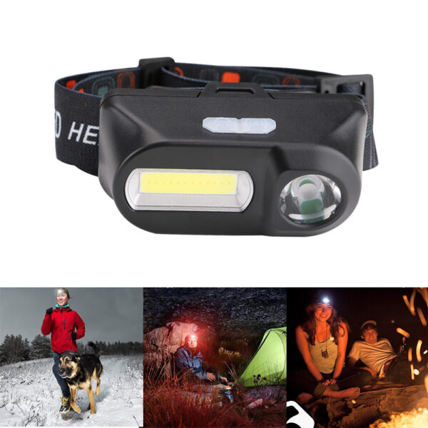 Senter Kepala Headlamp Flashlight Headlight LED 3 Modes COB KX-1804 - Gambar 3
