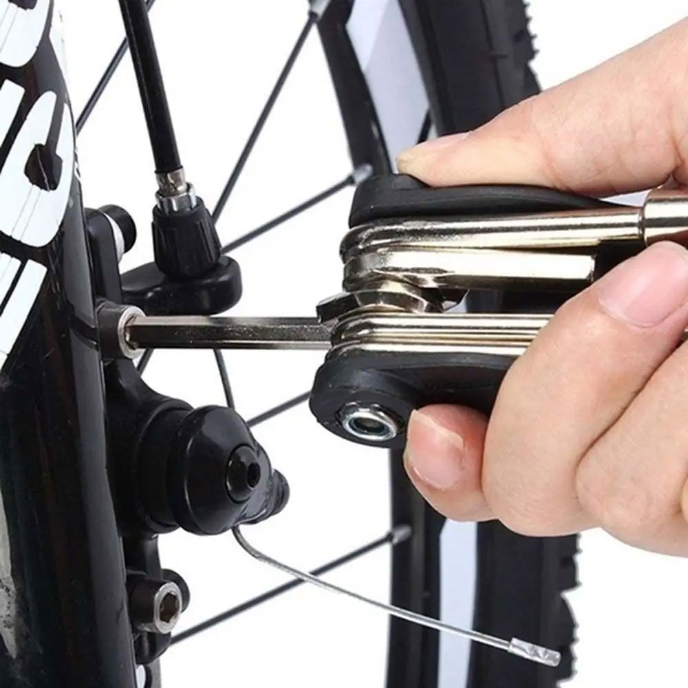 TaffSPORT Obeng 15in1 Multifunctional EDC Repair Tool HW0668, Multi Tool Stainless Steel Portable dengan Obeng Plus Minus, Kunci Pas, Socket Wrench dan Hex Wrench, Alat Reparasi Lipat untuk Outdoor - Gambar 5