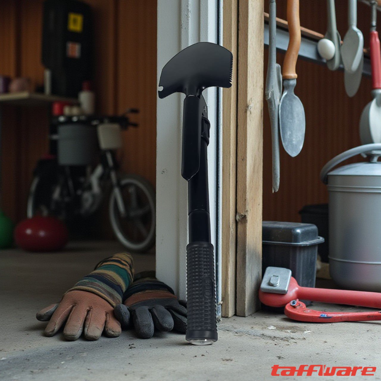 Taffware Sekop Camping Lipat T-3 Portable 41.5cm Stainless Steel Pacul Mini Cangkul Survival Outdoor Alat Gali Tanah Untuk Berkemah Penelitian, Ringkas Mudah Dibawa Dengan Fungsi Serbaguna - Gambar 12