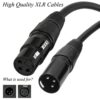 1M Kabel XLR M/F OFC Microphone Karaoke Shielded 1M Kabel Aux Audio Microphone XLR Male to Female - Gambar 4
