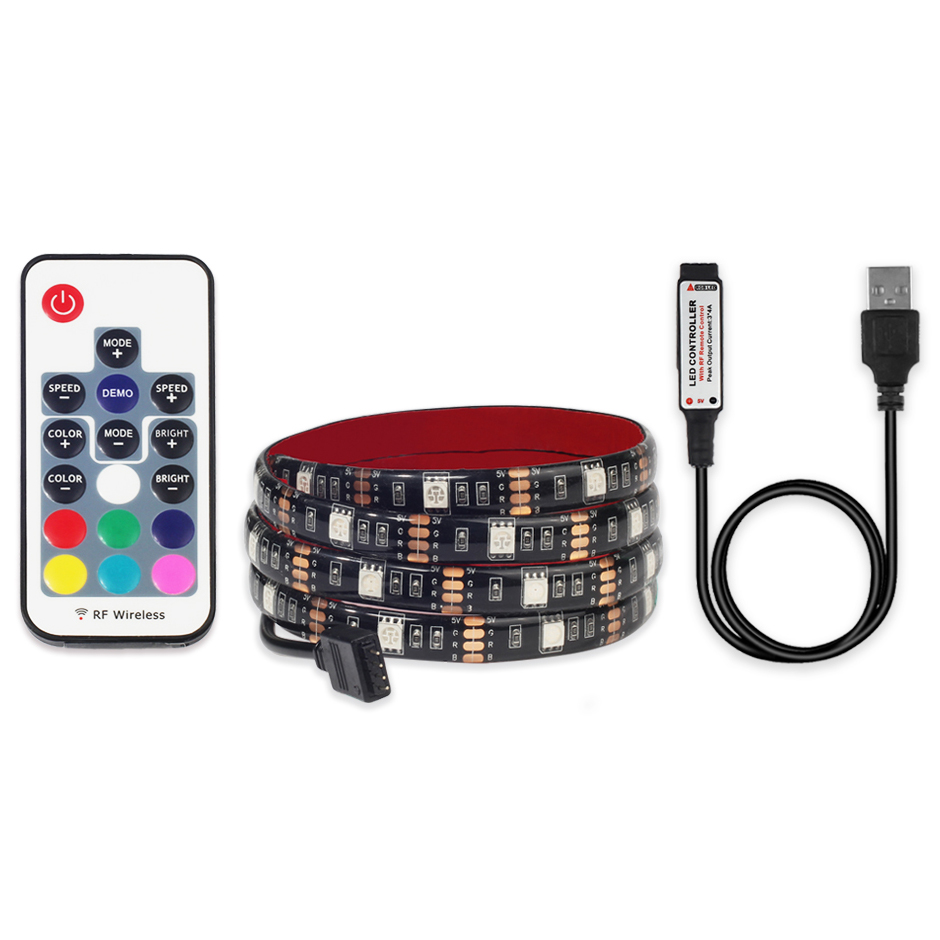 Lampu LED Strip LED 5050 Led Strip 5050 RGB 1M With USB Controller GYC ...