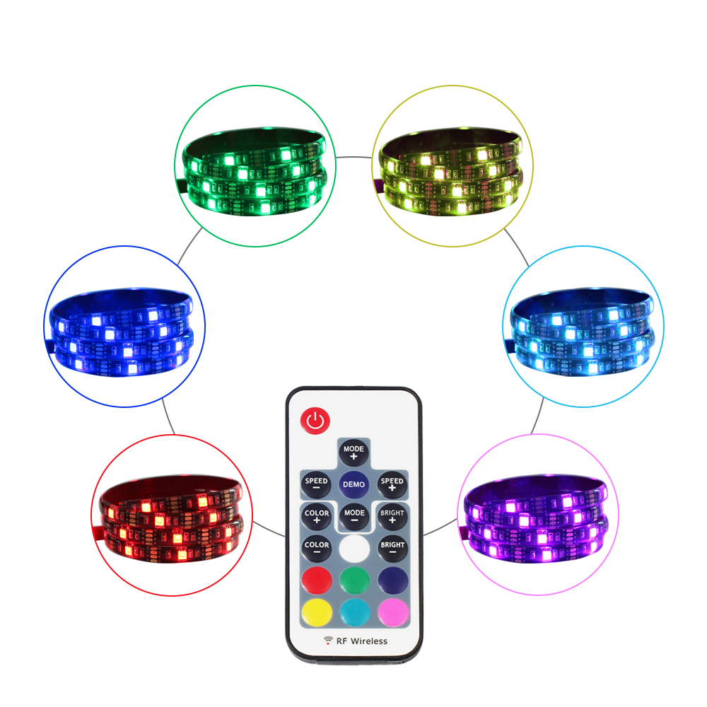 Lampu LED Strip LED 5050 Led Strip 5050 RGB 1M With USB Controller GYC ...