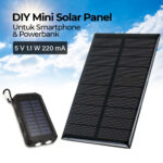 TAFFWARE Solar Panel Mini Polycrystalline 5V 1.1W 220mA Sel Surya DIY Power Bank Charger Smartphone Kecil Panel Surya Mini Untuk Mainan Edukasi Mobil Rakitan Solar Cell Portable Berkualitas Awet Original Jadi Store