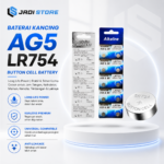 Baterai Kancing AG5 LR48 L750 LR754 393 SR754 193 Batere Kancing Battery Kancing untuk Jam Tangan Kalkulator Mainan Remote Timbangan Baterai AG5 LR48 LR754 SR754 Button Cell Battery Long Life Power Baterai Kancing Universal
