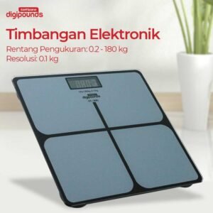 TAFFWARE Digipounds Timbangan Badan Digital Scale 180kg BT-986 Timbangan Berat Badan Elektrik Kaca Tempered Glass Sensor Suhu Akurat Alat Ukur Berat Badan Anak Dewasa Display LCD Minimalis Elegan Kokoh Kuat High Quality Aksesoris Kesehatan Rumah Tangga - Gambar 5