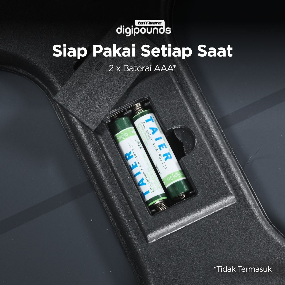 TAFFWARE Digipounds BT-986 Timbangan Badan Digital 180Kg Akurasi 0.05Kg, Digital Scale Elektronik dengan 6mm Tempered Glass, LCD Display, Baterai 2x AAA untuk Anak Dewasa, Alat Ukur Berat - Gambar 7