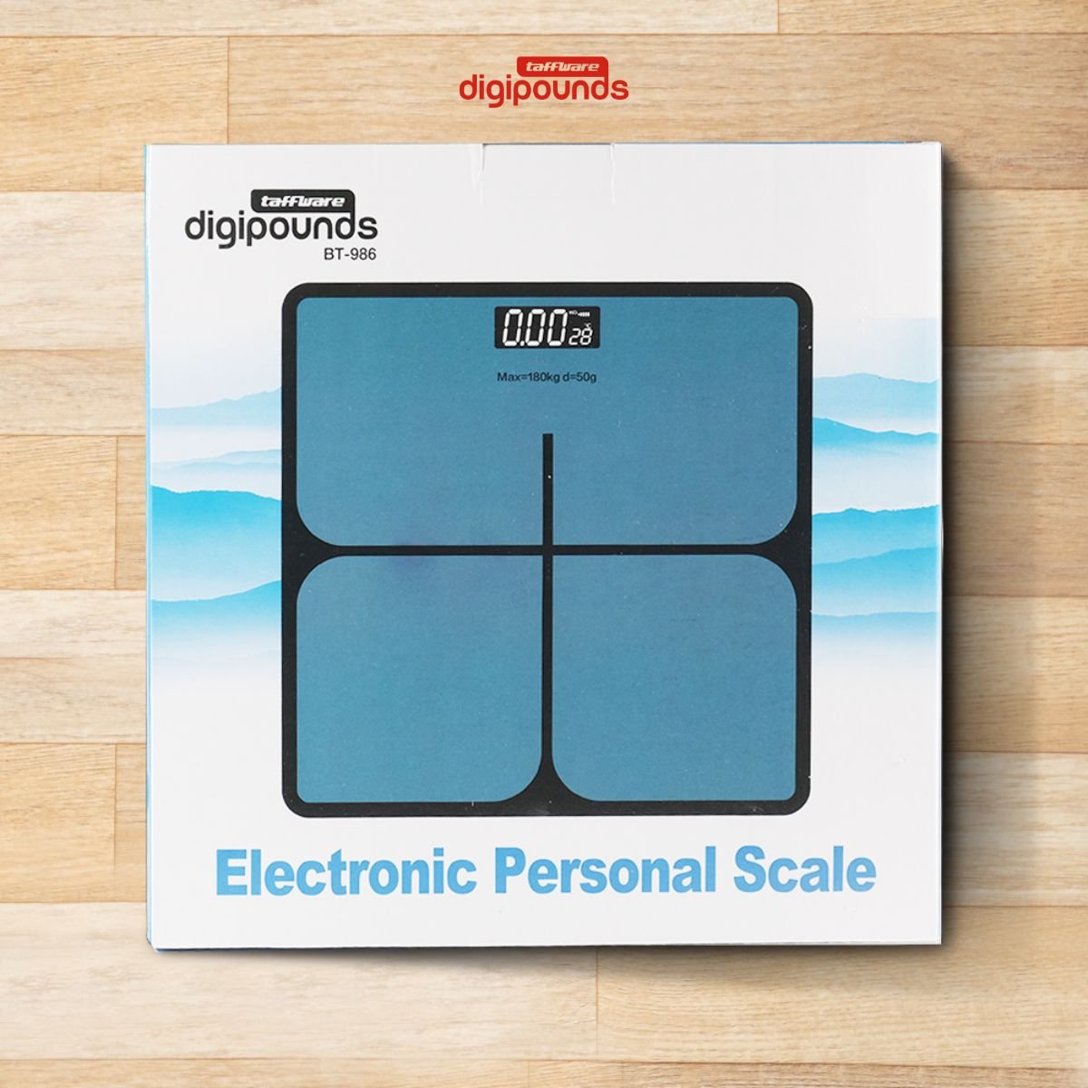 TAFFWARE Digipounds BT-986 Timbangan Badan Digital 180Kg Akurasi 0.05Kg, Digital Scale Elektronik dengan 6mm Tempered Glass, LCD Display, Baterai 2x AAA untuk Anak Dewasa, Alat Ukur Berat - Gambar 10