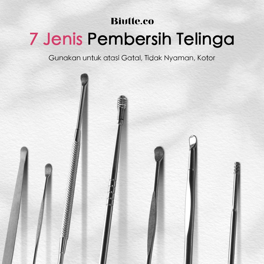 Biutte.co Pembersih Telinga 7 PCS Ear Wax Picker JC7 Korek Kuping Stainless Steel Set 7 in 1 Alat Pembersih Kotoran Telinga dengan Berbagai Bentuk Kepala untuk Dewasa Bayi Perawatan Telinga - Gambar 5