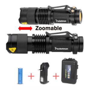 TaffLED Pocketman Senter Mini LED CREE XML Q5 Waterproof 2000 Lumens - P1 - Black - Gambar 2