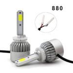 Car Light Lampu Mobil LED COB Headlight 8000LM 880/881/H27 S2 Chip 2 PCS