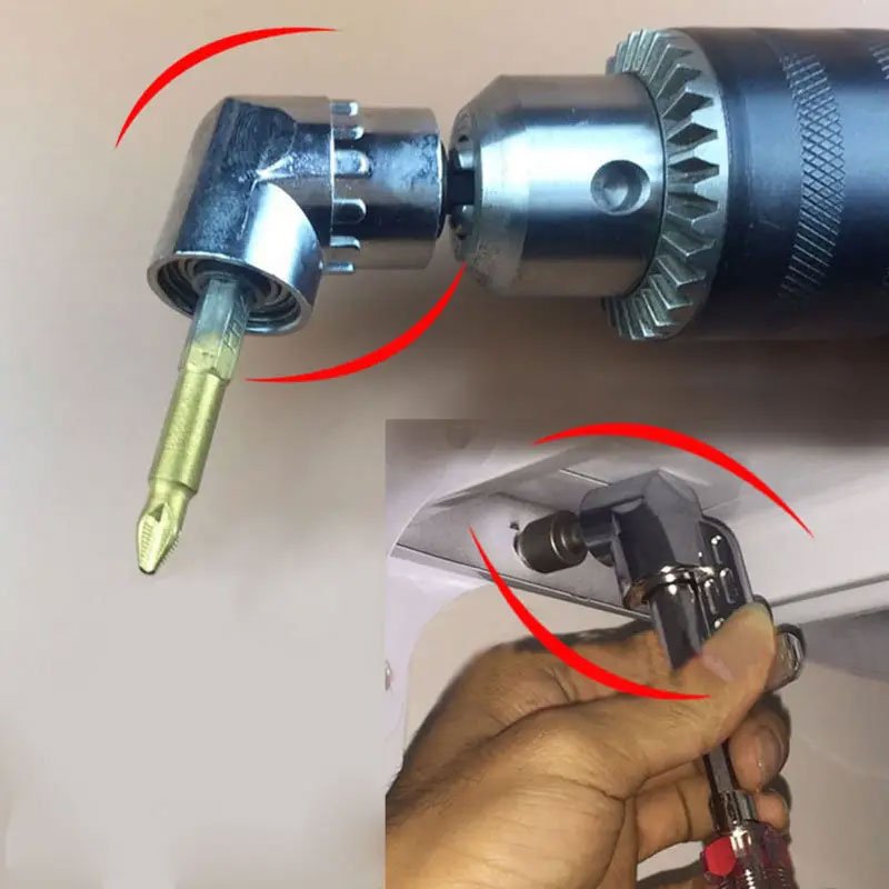 Drill Extension Mata Bor L Shape 1/4 Inch 6.35mm Hex Bit Socket Adapter Bor Sudut Siku Perpanjangan Bit Obeng untuk Area Sulit Dijangkau Material Stainless Steel Tebal 5.5 x 3 cm Silver - Gambar 15