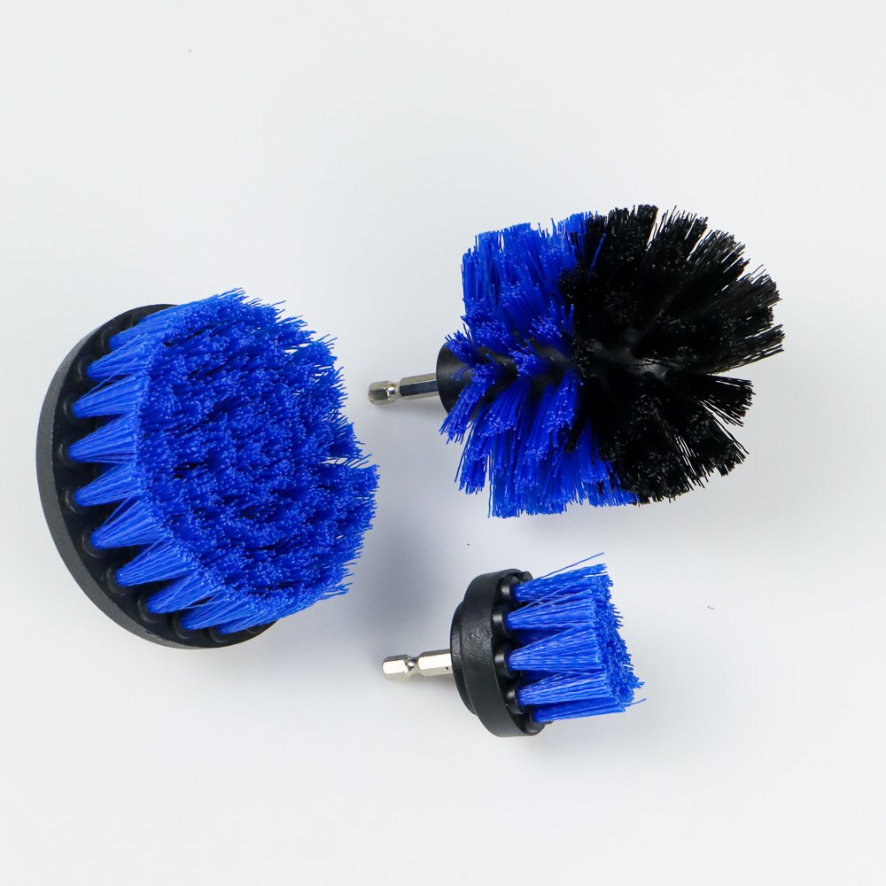 MSHIER Kepala Sikat Bor Elektrik DB003 3 PCS Power Cleaning Brush Head untuk Bor Listrik, Sikat Pembersih Lantai, Dapur, WC dan Perabotan dengan 3 Model Brush Round, Large Flat dan Small Flat - Gambar 3