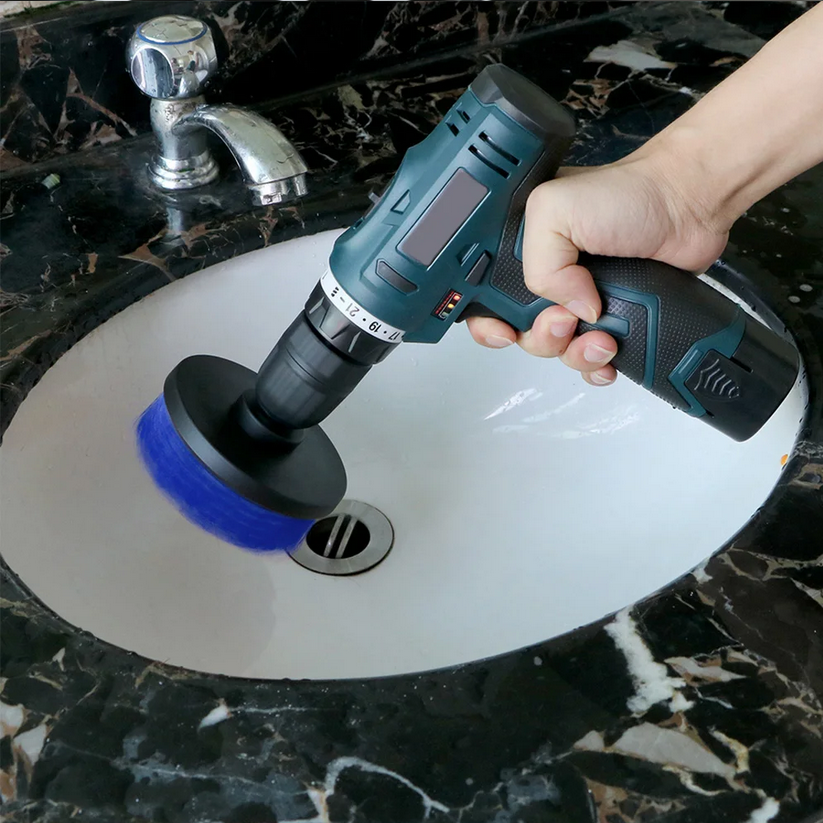 MSHIER Kepala Sikat Bor Elektrik DB003 3 PCS Power Cleaning Brush Head untuk Bor Listrik, Sikat Pembersih Lantai, Dapur, WC dan Perabotan dengan 3 Model Brush Round, Large Flat dan Small Flat - Gambar 8