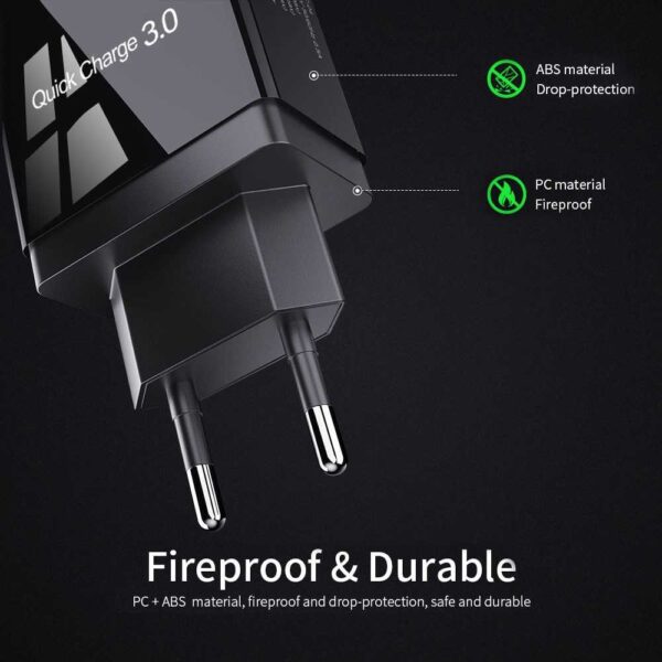 Adaptor Charger Batok Charger Kepala Charger Kepala Charger USB Fast Charging QC3.0 4 Port 48W - Gambar 3