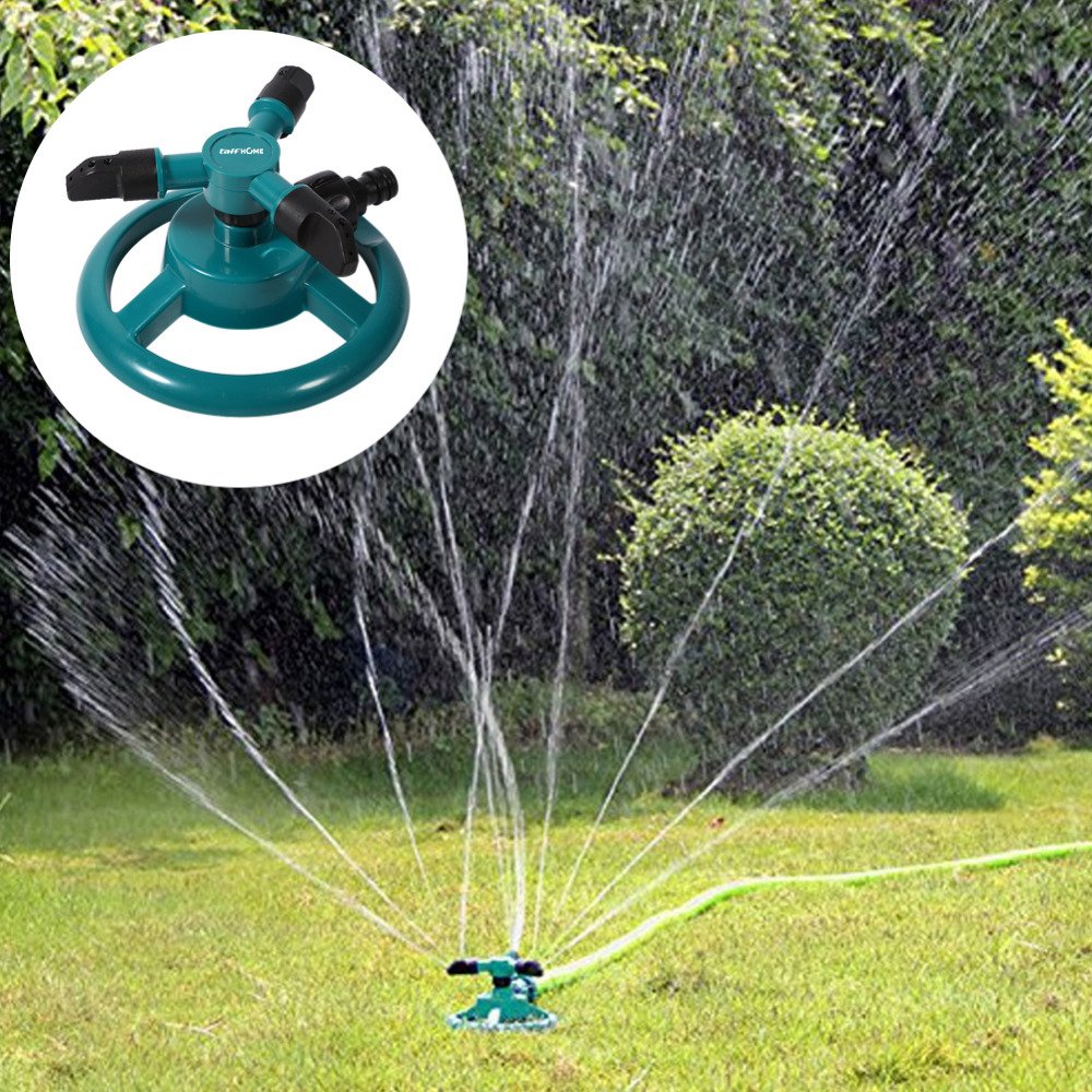 TaffHOME Water Sprinkler Kecil YY1079 Alat Penyiram Tanaman 360 Derajat 3 Batang 12 Nozzle Sprinkler Taman Putar Selang 1/2 Inch Spray Air 8-10m untuk Kebun Halaman Rumah dan Area Hijau - Gambar 9