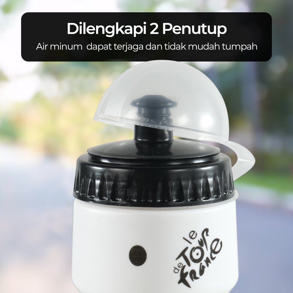 TaffSPORT Discovery Botol Minum Sport 650ml Botol Air Sepeda MTB Road Bike BPA Free Anti Bocor Dust Cover Tutup Debu untuk Gowes Fitness Gym Lari Hiking Camping Outdoor Portable Reusable Water Bottle Minum Harian - Gambar 6