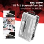 Taffware 117in1 Screwdriver Set Precision Reparasi Smartphone & Laptop 10817 Obeng Set Lengkap Servis Elektronik Insulated Ujung Presisi Magnetik untuk Teknisi & DIY
