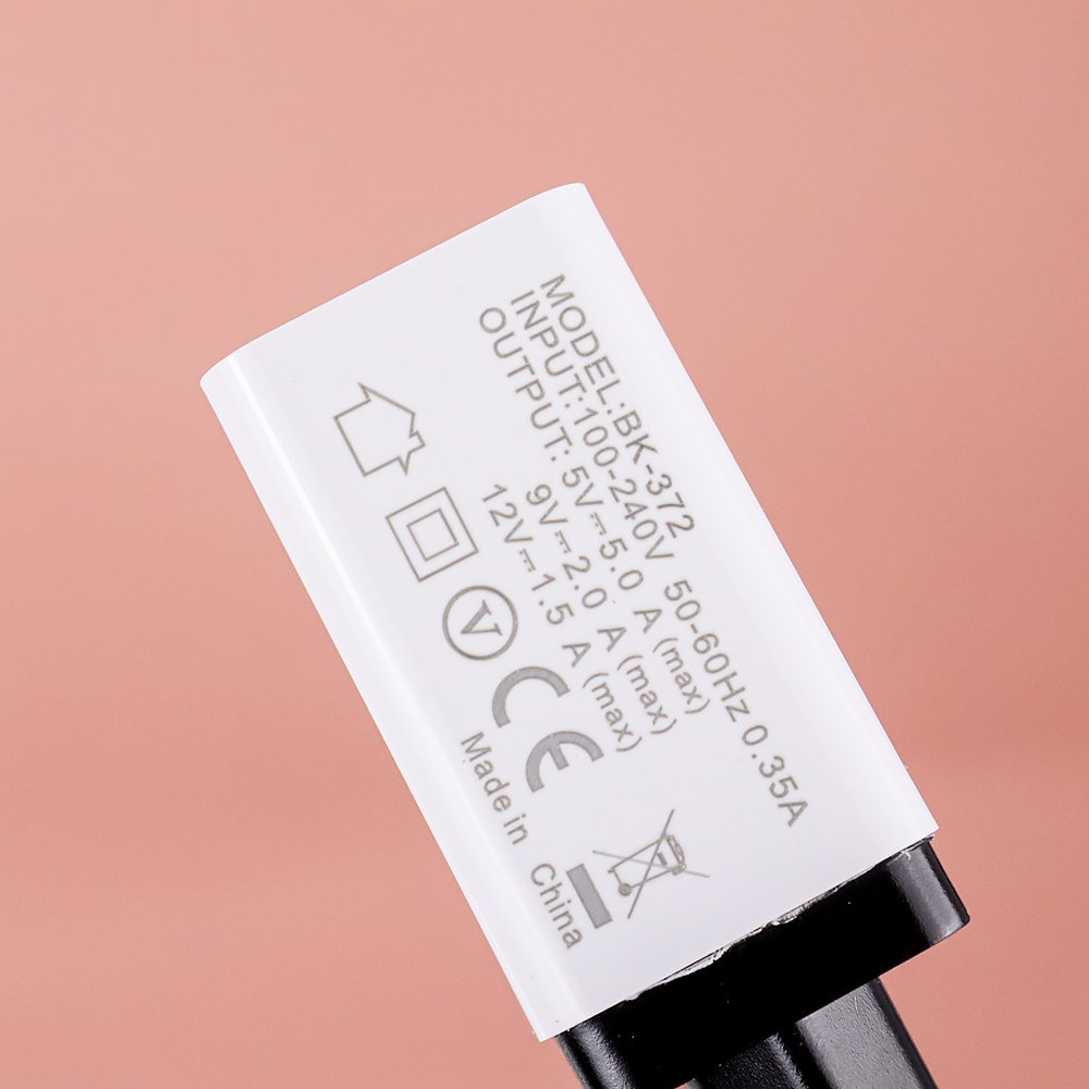 Taffware Kepala Charger Fast Charging QC 3.0 USB 3 Port AR-QC-03 Black Batok Charger Qualcomm Quick Charge 18W EU Plug untuk HP Smartphone Tablet dan Perangkat USB Output 4.8A Aman Anti Arus Pendek - Gambar 10