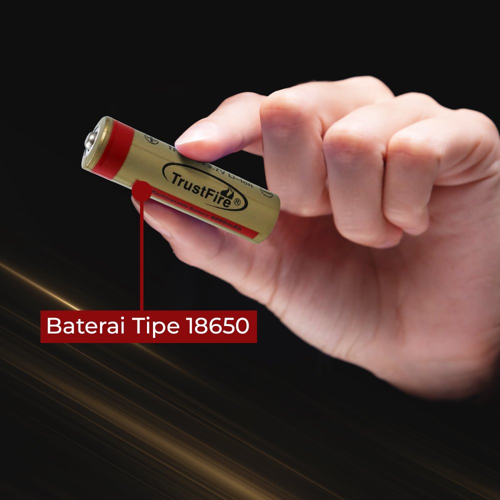 TrustFire BRC18650 Baterai Rechargeable 18650 Li-Ion 3.7V 6000mAh 1PC Golden Button Top untuk Senter Kipas Mini dan Peralatan Elektronik yang Menggunakan Baterai 18650 Baterai Isi Ulang Tahan Lama Berkualitas - Gambar 4