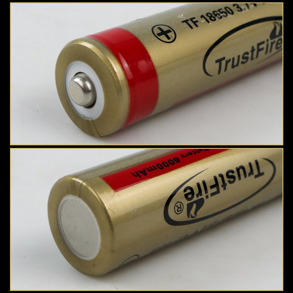 TrustFire BRC18650 Baterai Rechargeable 18650 Li-Ion 3.7V 6000mAh 1PC Golden Button Top untuk Senter Kipas Mini dan Peralatan Elektronik yang Menggunakan Baterai 18650 Baterai Isi Ulang Tahan Lama Berkualitas - Gambar 3