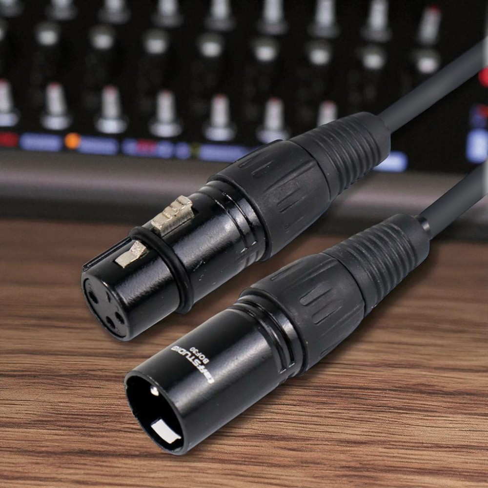 TaffSTUDIO BOF30 Kabel XLR Male to Female 3M OFC Microphone Karaoke Shielded Anti Noise - Kabel Mic 3 Pin untuk Mixer Amplifier Soundcard Speaker Recording Studio Panggung Audio Profesional Suara Jernih Tahan Lama - Gambar 4