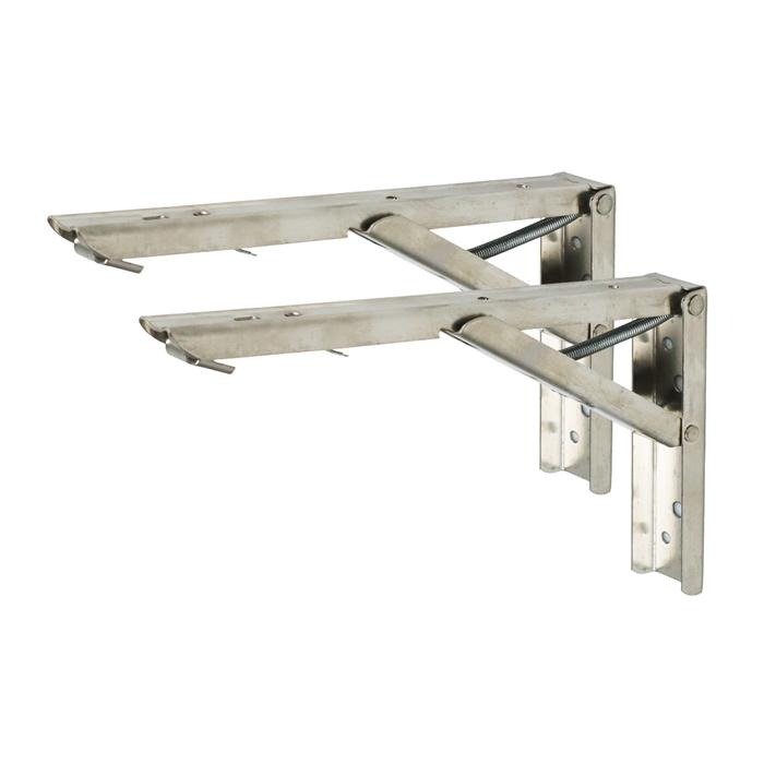 Taffware XIDA-JM006 Bracket Engsel Lipat Stainless Steel 65kg 12 Inch 2 PCS untuk Meja Lipat Rak Dinding Ambalan Hemat Ruang Folding System Sudut 90° Kokoh Tahan Karat Dilengkapi Set Baut untuk Furnitur Rumah - Gambar 8