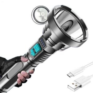 Pocketman Senter LED Waterproof USB Cree XPE 500 Lumens L-826 – Senter Tangan Besar Jumbo Super Terang Flashlight Genggam Gede Lampu LED Rechargeable Outdoor Camping Hunting Waterproof Cree XPE L826 Durable Kuat Terang - Gambar 7