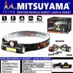Senter Kepala COB Mitsuyama Senter Kepala Super Terang Senter Kepala Mitsuyama Original Senter Kepala Sorot Jauh dan Dekat Mitsuyama MS-1922 MS1922 MS 1922