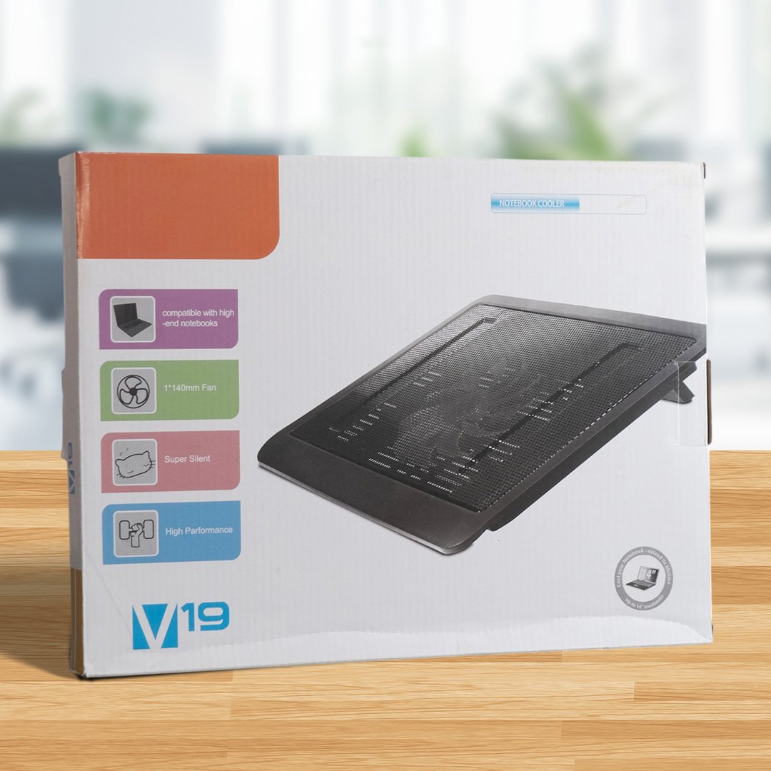 TAFFWARE Cooling Pad Laptop V19 Kipas Pendingin Ultra Thin 1 Fan Besar Untuk Notebook 14 Inch Cooler Pad Dudukan Laptop Gaming Bahan Kuat Angin Kencang Tidak Berisik Stabil Dan Awet Kualitas Original Jadi Store Lamongan - Gambar 6
