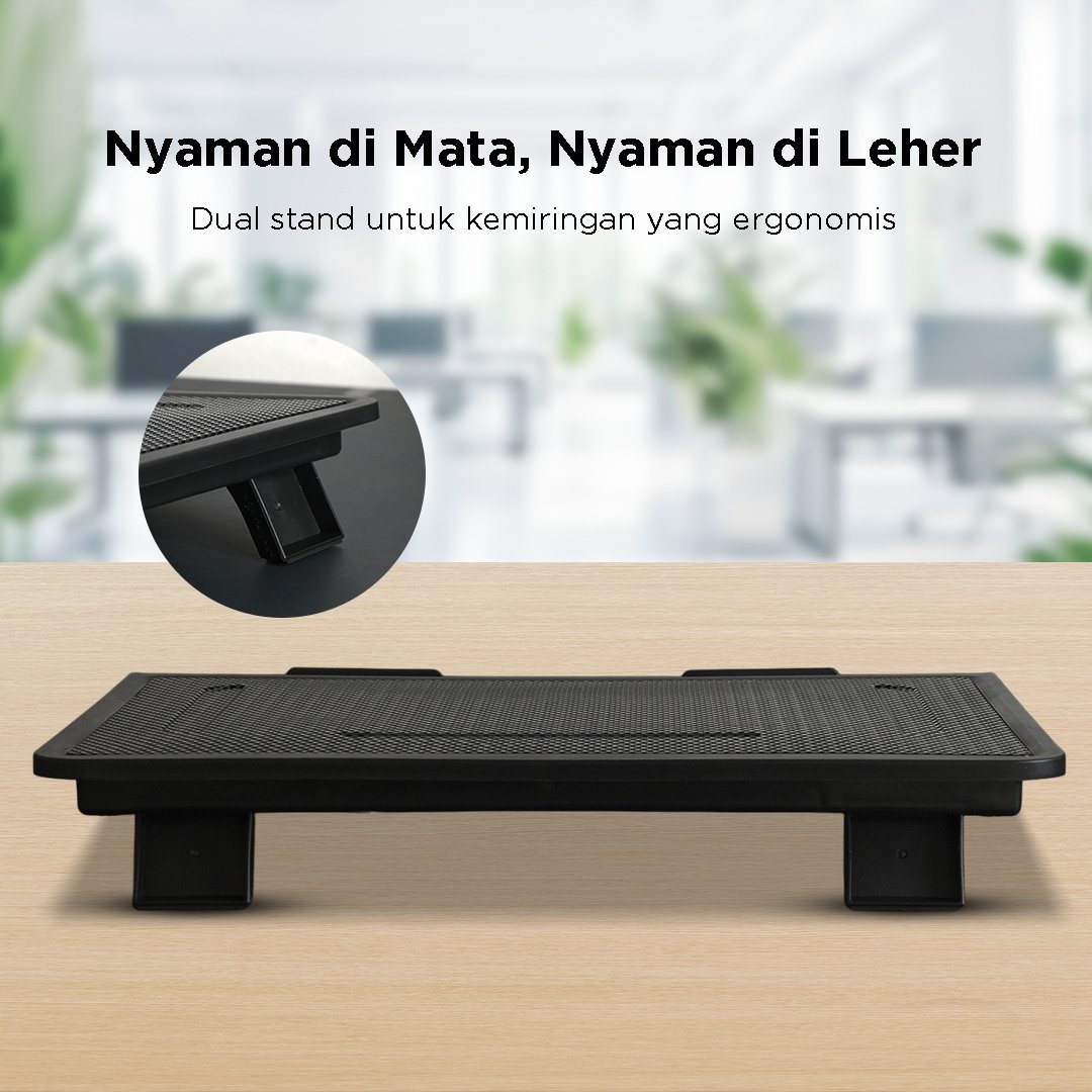 TAFFWARE Cooling Pad Laptop V19 Kipas Pendingin Ultra Thin 1 Fan Besar Untuk Notebook 14 Inch Cooler Pad Dudukan Laptop Gaming Bahan Kuat Angin Kencang Tidak Berisik Stabil Dan Awet Kualitas Original Jadi Store Lamongan - Gambar 3