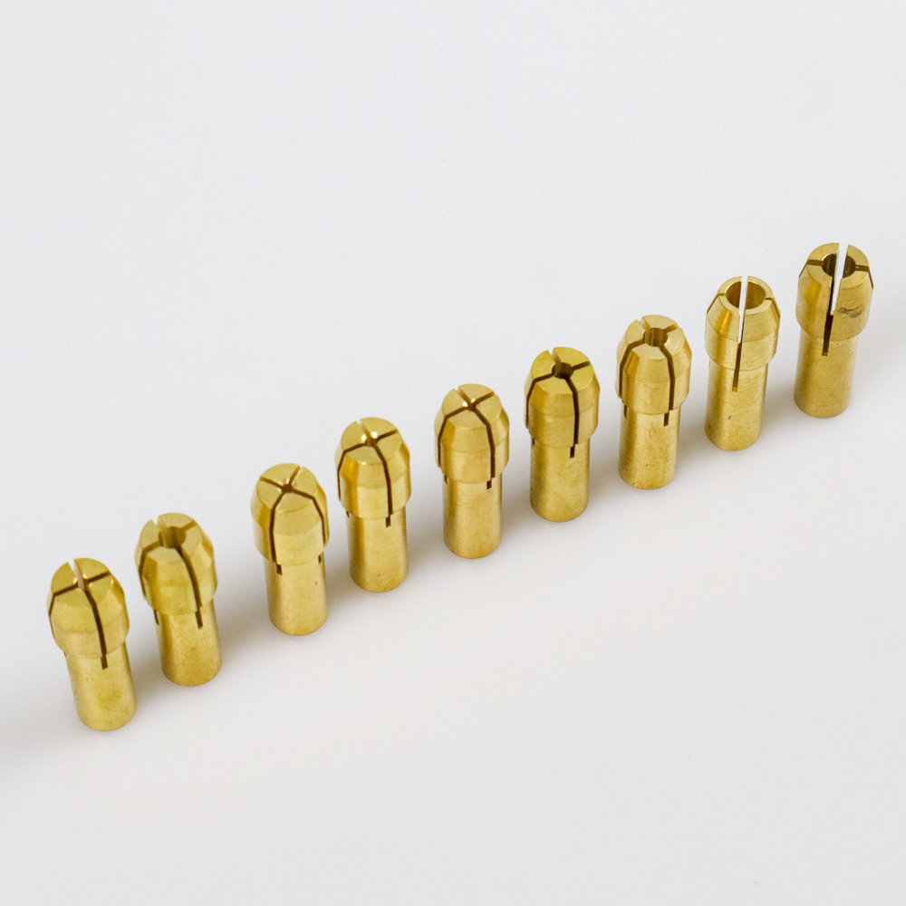 Taffware Chuck Mata Bor Mini DMPJ-31 Brass Collet 11 PCS Kuningan Konektor Gerinda Mini Drill Chuck Penjepit Mata Bor Shank 5mm Panjang 17mm Ukuran 0.5-3.2mm Untuk Rotary Tool Mesin Untuk Pemakaian - Gambar 8