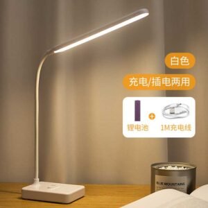 FEIMEI Lampu Meja LED Rechargeable 1200mAh T1903 untuk Belajar Membaca dan Bekerja 3 Warna Dimmable 0-100% Touch Control Leher Fleksibel Lampu Meja Kamar dengan Warm White Natural White Cool White Daya Tahan hingga 20 Jam - Gambar 10