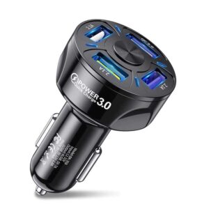Taffware Car Charger Mobil Fast Charging QC 3.0 4 USB Port 7A 35W BK-358 – Charger Mobil Fast Charge 4 Port USB QC3.0 Quick Charge Adapter Pengisi Daya Mobil 7A 35W Car Charger Multi Port Fast Charging untuk Smartphone Tablet GPS - Gambar 6