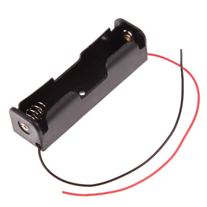 Holder Baterai 18650 1 Slot Dudukan Tempat Baterai Lithium dengan Kabel untuk DIY Elektronik Arduino Lampu LED Power Bank Robotik Koneksi Stabil Material Kokoh Mudah Dipasang - Gambar 5