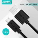 Kabel Data Micro USB Kabel Android CHOETECH Kabel Charger Micro USB Fast Charging 2.4A 1.2 Meter