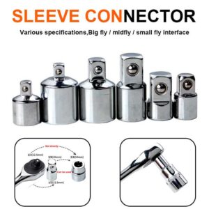 DDSKY Konverter Kepala Kunci Pas 6 PCS - DD14 Converter Kunci Sok Set Konverter Kunci Shock Adapter Kepala Kunci Pas 6 PCS Konverter Kunci Sok Multifungsi Converter Shock Wrench Adapter Set Peralatan Kunci Pas Sok Pembuka Baut Serbaguna - Gambar 9