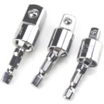 Fleksibel Adapter Extension Bits Hex Set Mata Bor Sambungan Sock Adapter Mata Bor Kunci Sok 3 Pcs Sambungan Kunci Shock Konektor Mata Bor Socket Adaptor 1/4 3/8 1/2 Set Adapter Extension Bits Hex 3 PCS Untuk Bor Listrik & Obeng