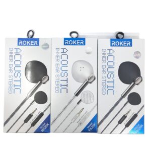 ROKER Acoustic RK29K Handsfree Headset Earphone Original Stereo Bass In-Ear Earphones - Wired Headset Kabel Jack 3.5mm Universal Mic Microphone Telepon Musik Gaming - HF Roker Suara Akustik Jernih Nyaman di Telinga Kabel Kuat Awet Murah Berkualitas - Gambar 5