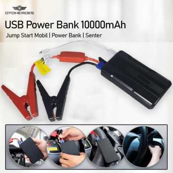 OTOHEROES Jumper Aki Mobil Powerbank Jump Starter 12V 10000mAh 300A K21 Booster Aki Darurat dengan Arus Awal 200A Arus Puncak 300A Senter LED Port USB 5V 2A dan Kabel Jumper untuk Kendaraan - Gambar 9