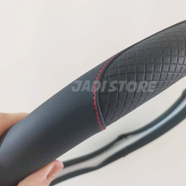 HITAM Cover Stir Mobil Cover Stir Avanza Cover Stir Brio Cover Stir Mobil Avanza Cover Stir Mobilio Penutup Stir Mobil Brio Penutup Stir Mobil Mirage Agya Sigra Ertiga New Livina Terios Avanza Xenia Rush Ford Fiesta Innova Xpander Calya Cover Stir Mobil Bahan Kulit 38CM - Gambar 3