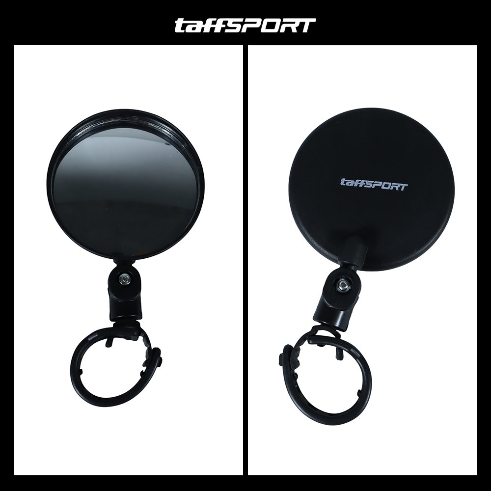 TaffSPORT Kaca Spion Sepeda 1PCS Bike Blindspot Rearview 360 Derajat untuk Sepeda Gunung MTB Sepeda Lipat dan Sepeda Anak Spion Belakang Adjustable Handlebar 15-35mm Diameter Mirror 8cm - Gambar 6