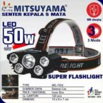 Senter Kepala Mitsuyama MS-1924 Senter Kepala Super Terang Senter Kepala LED Senter Kepala 5 LED Senter Kepala 5 Lampu Senter Kepala 50 watt Senter Kepala 50 watt Cahaya Putih Senter Kepala 50 wat Senter Kepala 5 LED Mitsuyama MS1924 MS 1924
