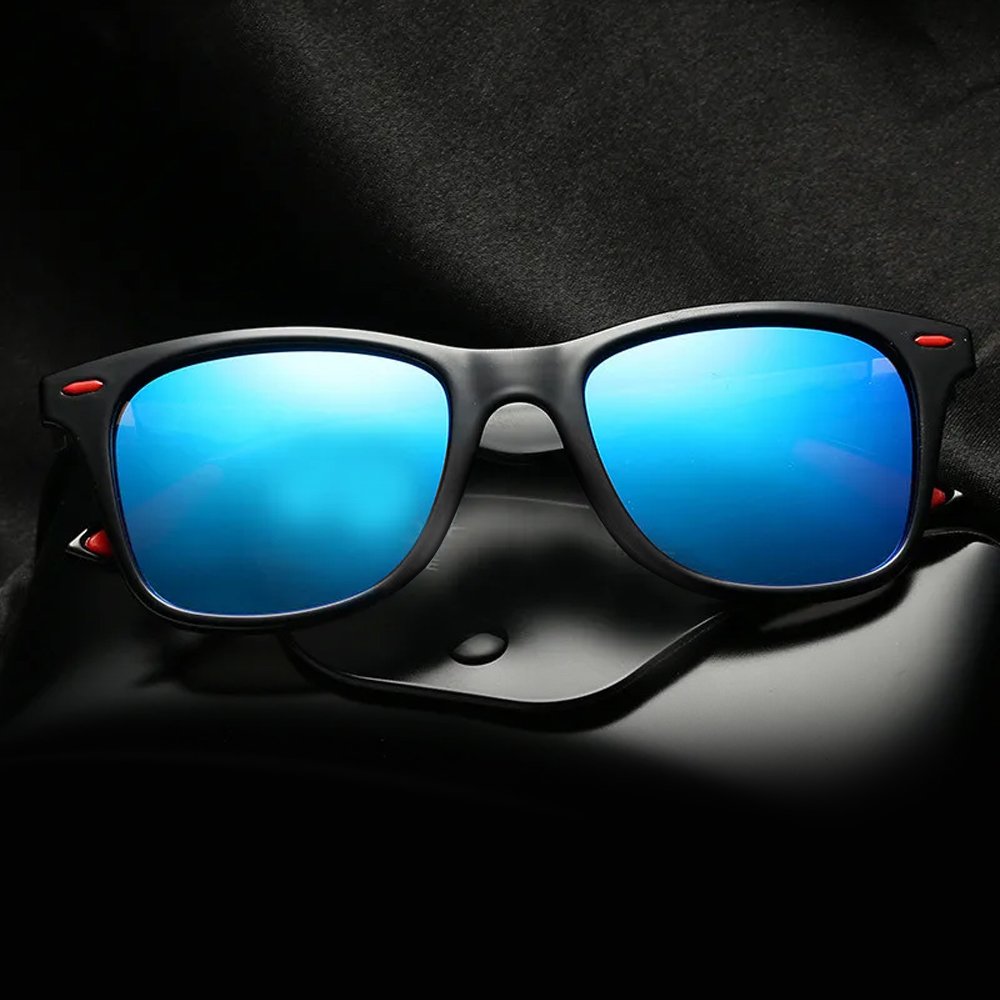 AOFLY P21 Kacamata Pria Wayfarer Polarized UV Protection Sunglasses Black Blue Kacamata Hitam Anti Silau Fashion Outdoor Berkendara Memancing Riding Desain Stylish Lensa Nyaman Original - Gambar 5