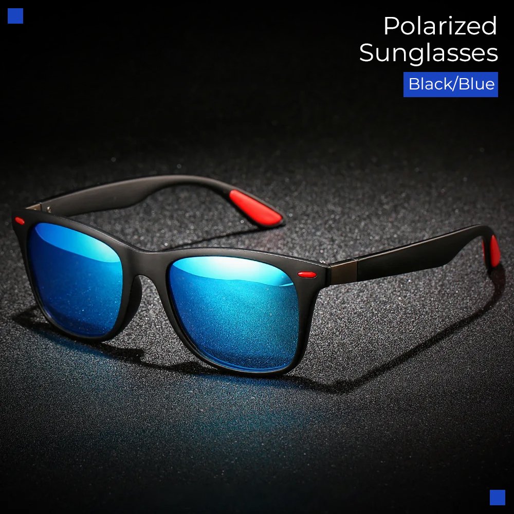 AOFLY P21 Kacamata Pria Wayfarer Polarized UV Protection Sunglasses Black Blue Kacamata Hitam Anti Silau Fashion Outdoor Berkendara Memancing Riding Desain Stylish Lensa Nyaman Original - Gambar 4